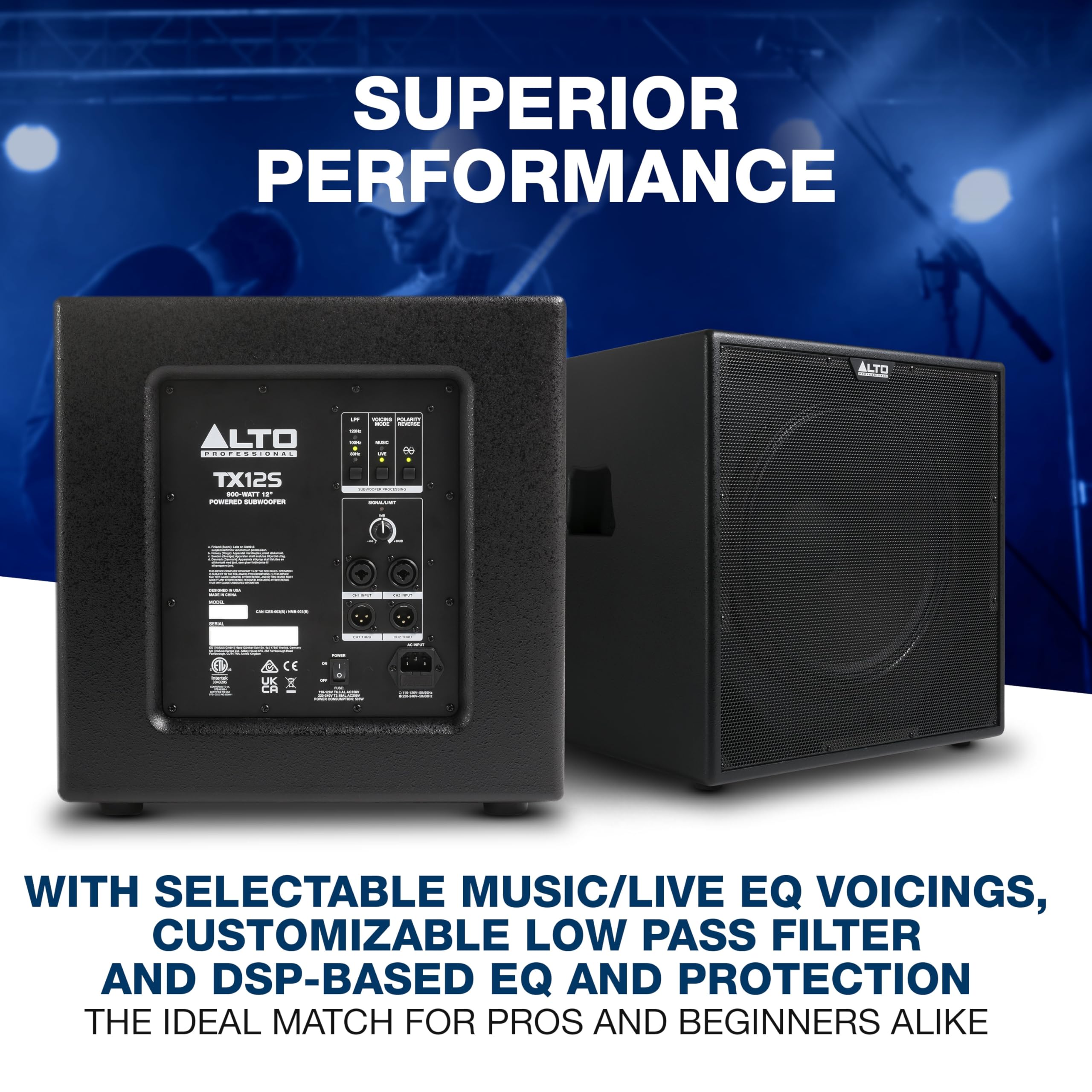 ALTO TX12S 900W 12″ Powered PA Subwoofer