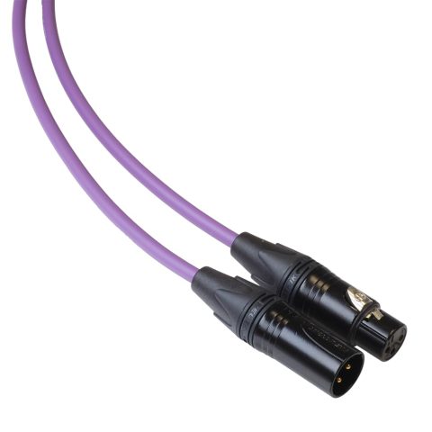 BJC Star Quad XLR Cable, Canare L-4E6S with Neutrik BXX-Series XLRs, (Single Cable, Purple, 3 Foot)