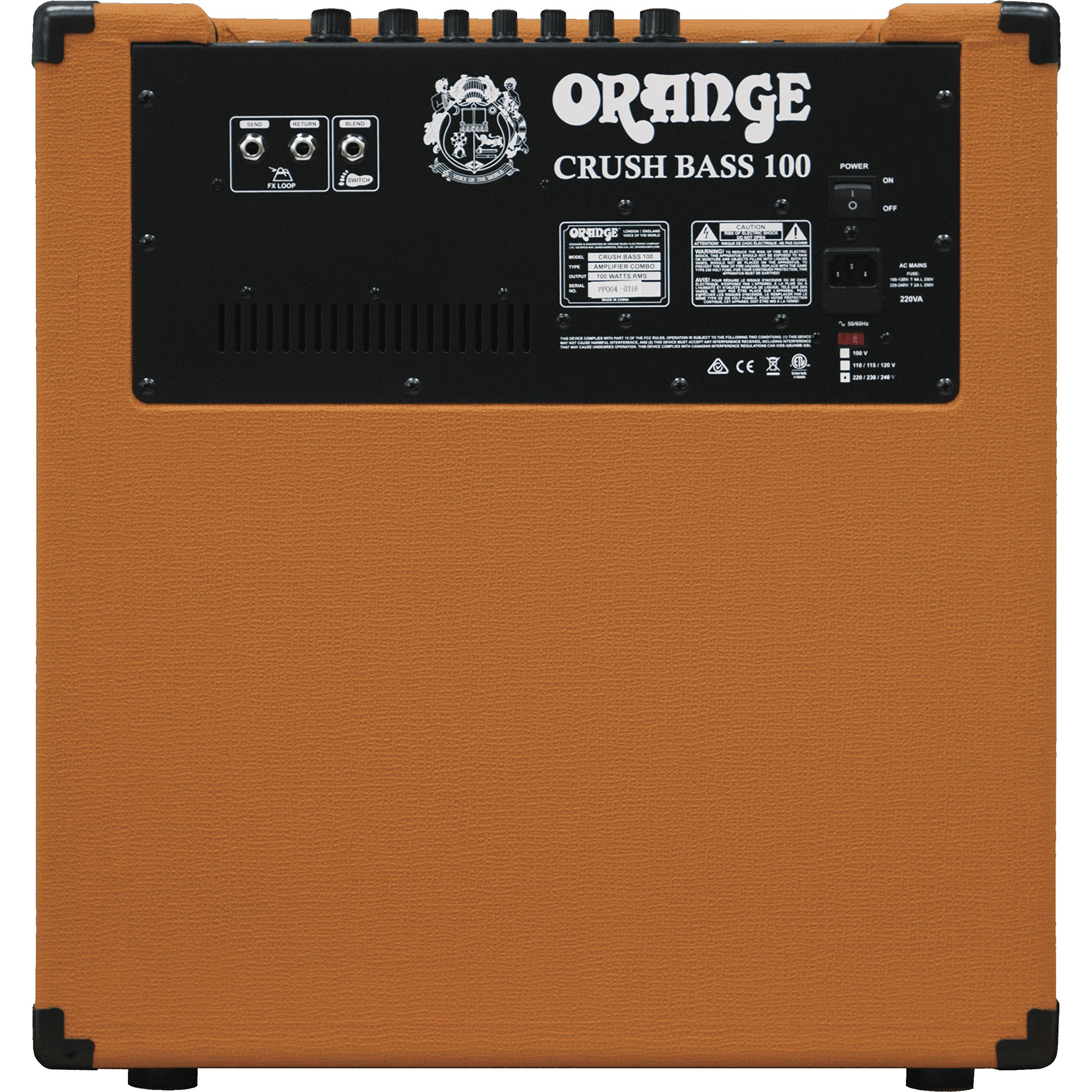 Orange Crush Bass 100W Bass Guitar Combo Amp, Orange