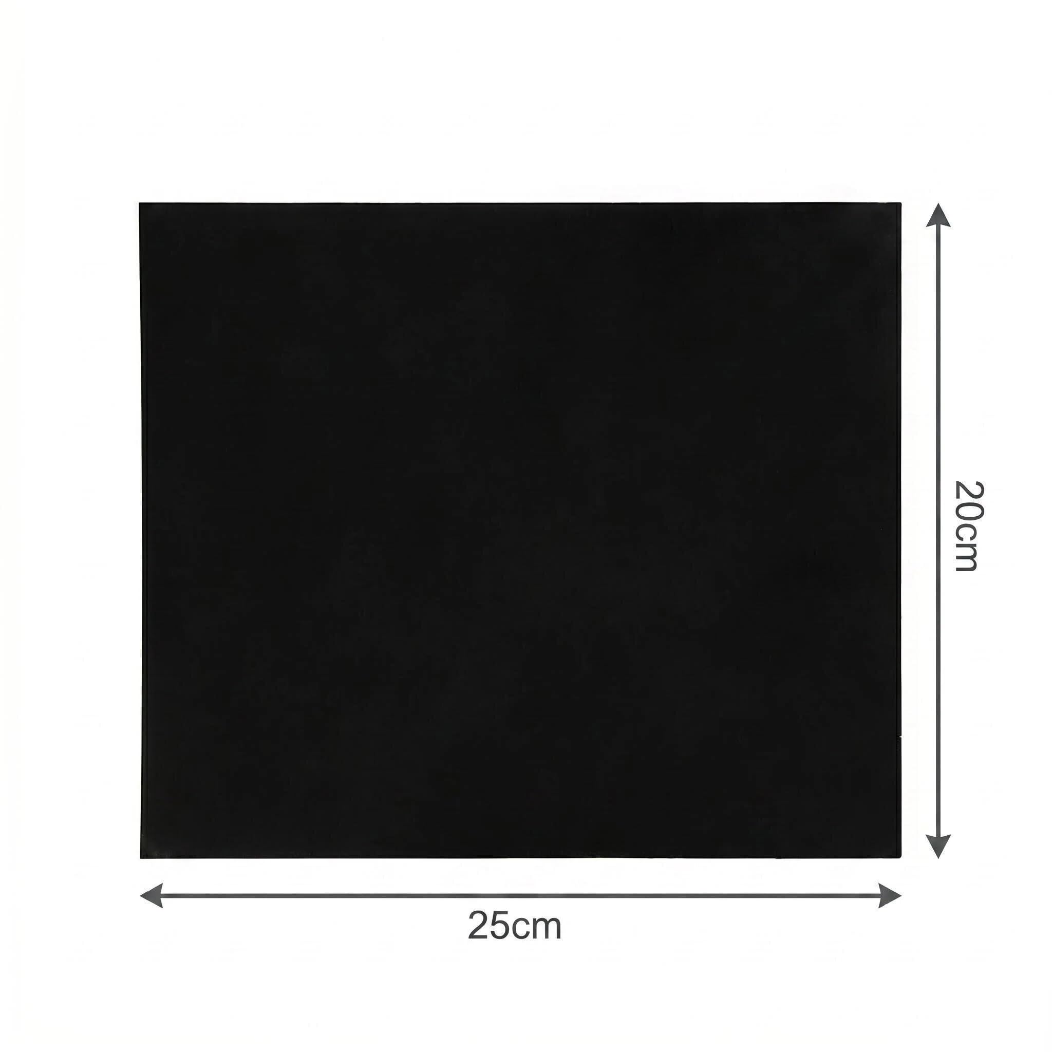 25x20cm Self-Adhesive Acoustic Guitar Pickguard Sheet, Blank DIY Scratch Plate Material Black