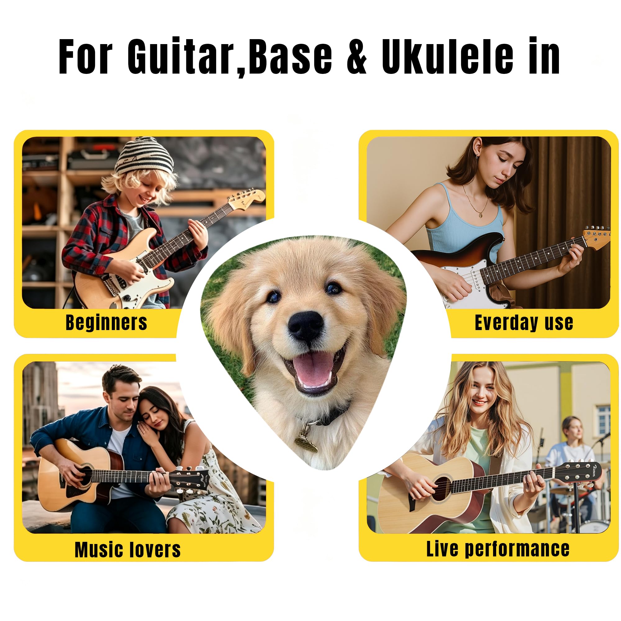Custom Guitar Picks Double Sided for Acoustic Guitars 20-1000Pcs