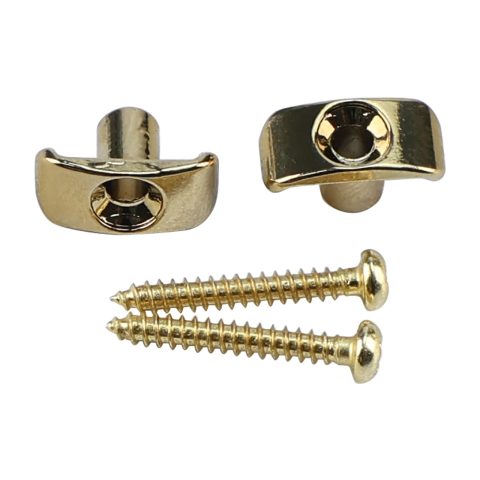 OVSAL 2 PCS Electric Guitar String Guide/Retainer Zinc Alloy String Trees for Electric Guitar Replacement Parts Gold
