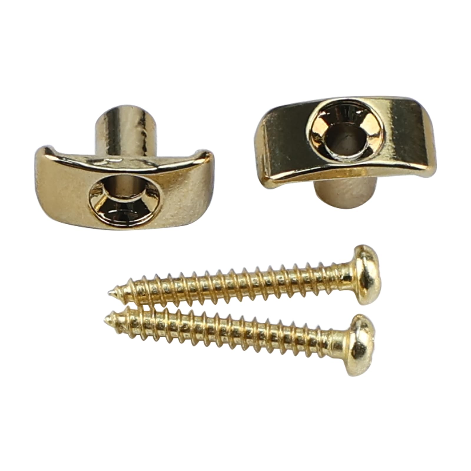 OVSAL 2 PCS Electric Guitar String Guide/Retainer Zinc Alloy String Trees for Electric Guitar Replacement Parts Gold
