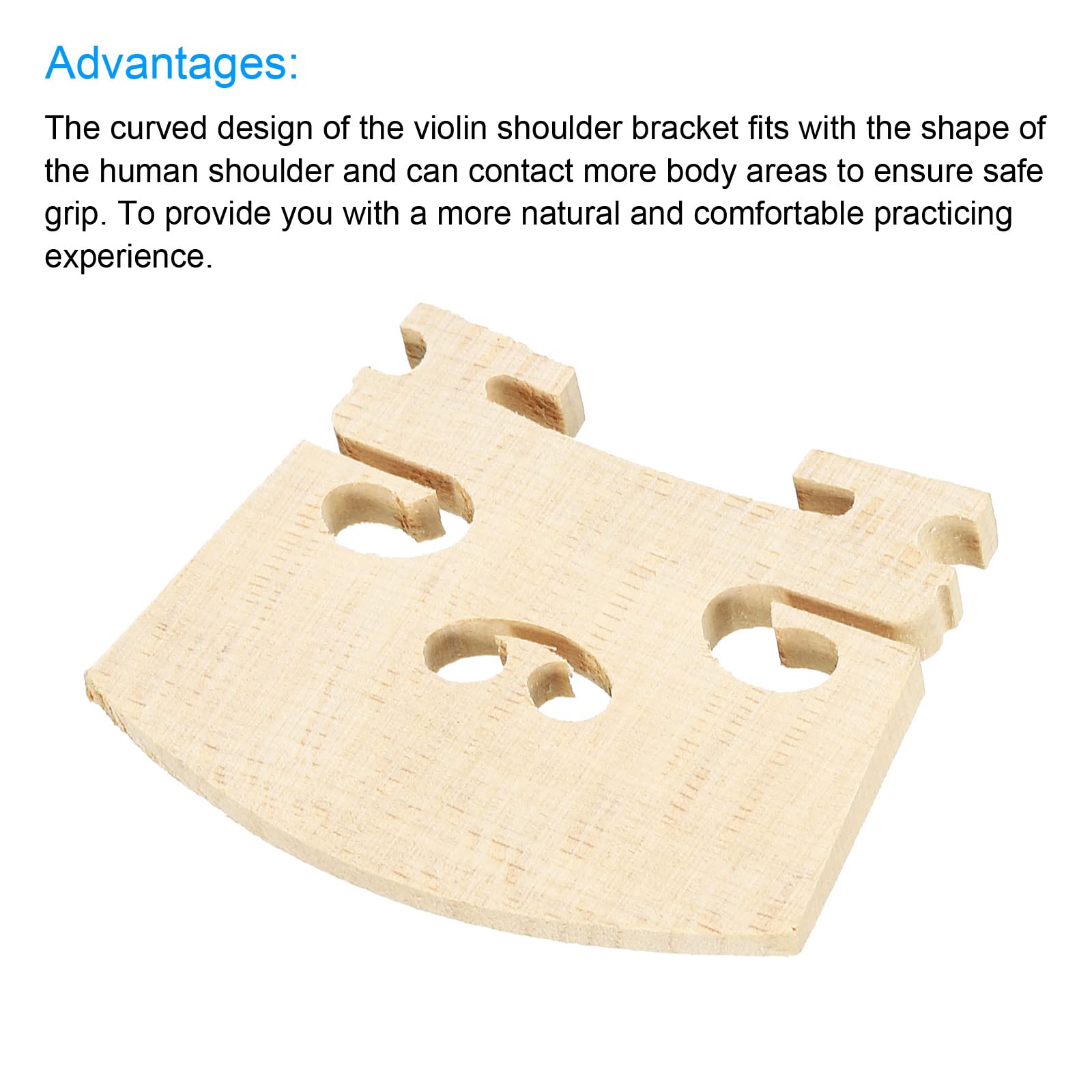 MECCANIXITY 3/4 Violin Bridge Maple Wood Violin Parts for 3/4 Violin 4pcs