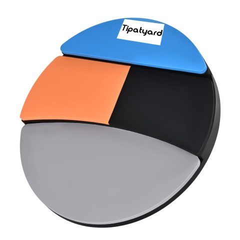 Tipatyard Drum Practice Pad, Drum Pad 12 Inch Silent Practice Pad with 4 Different Playing Surfaces