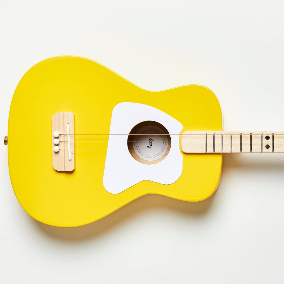 Loog Pro Acoustic kids Guitar 3-strings Ages 6+ Learning App and Lessons Included Yellow