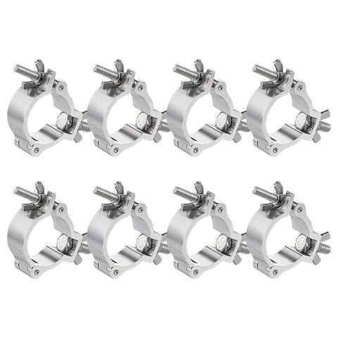 WorldLite Truss Clamps 2 Inch, 8 Pack Premium Stage Lighting O Clamps