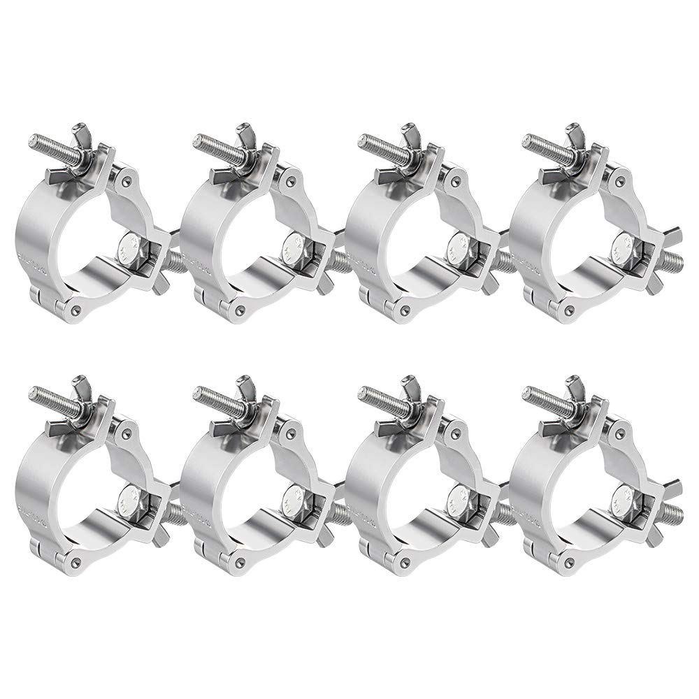 WorldLite Truss Clamps 2 Inch, 8 Pack Premium Stage Lighting O Clamps