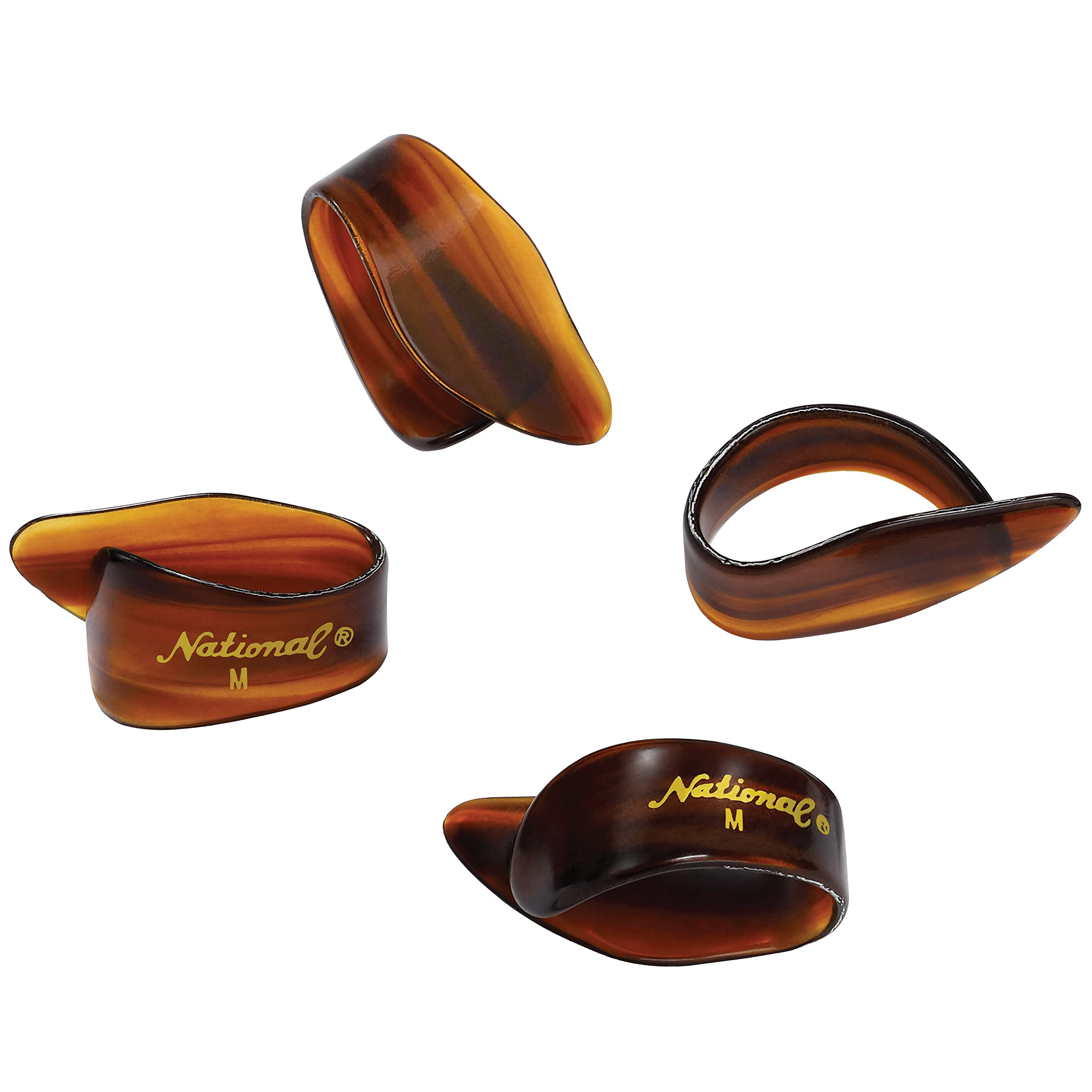 D’Addario NP7T-04 National Celluloid Thumb Picks Medium Tortoiseshell, 4-Pack