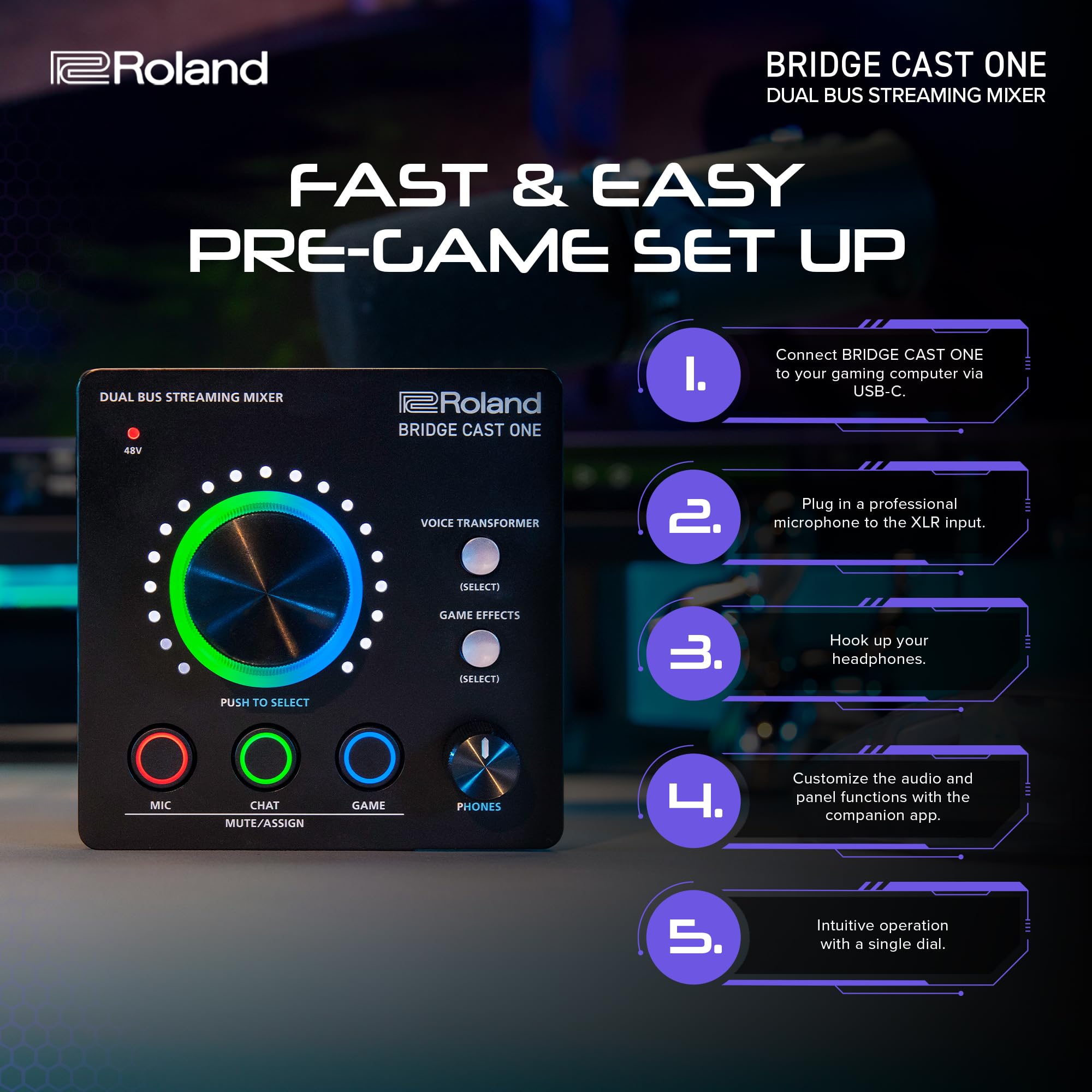 Roland BRC-ONE BRIDGE CAST ONE Dual Bus Streaming Mixer