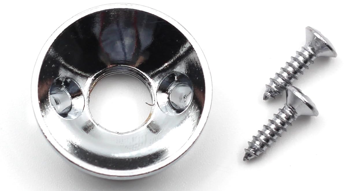Electrosocket Jack Plate for Telecasters – Polished Chrome Finish + Switchcraft J11 Mono Jack