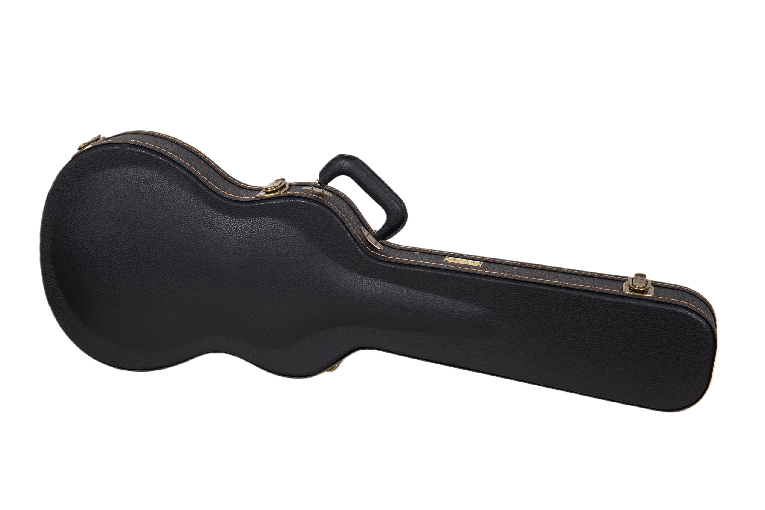 Crossrock PRS SE Standard solid body Guitar Case -Vintage Hardware, Sponge Lining, Metal Feet, Storage Space-Black (CRW520PRSEBK)