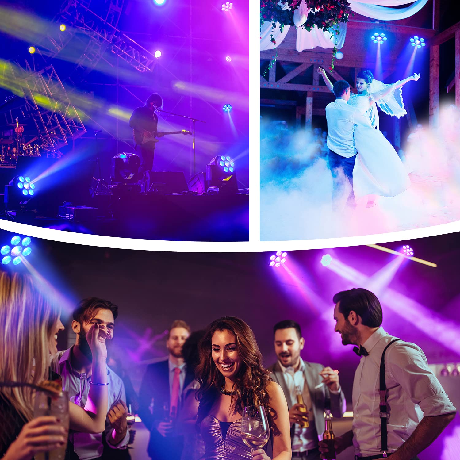 Betopper 7x8W Moving Head DJ Lights,RGBW Stage Lighting-1 Pack