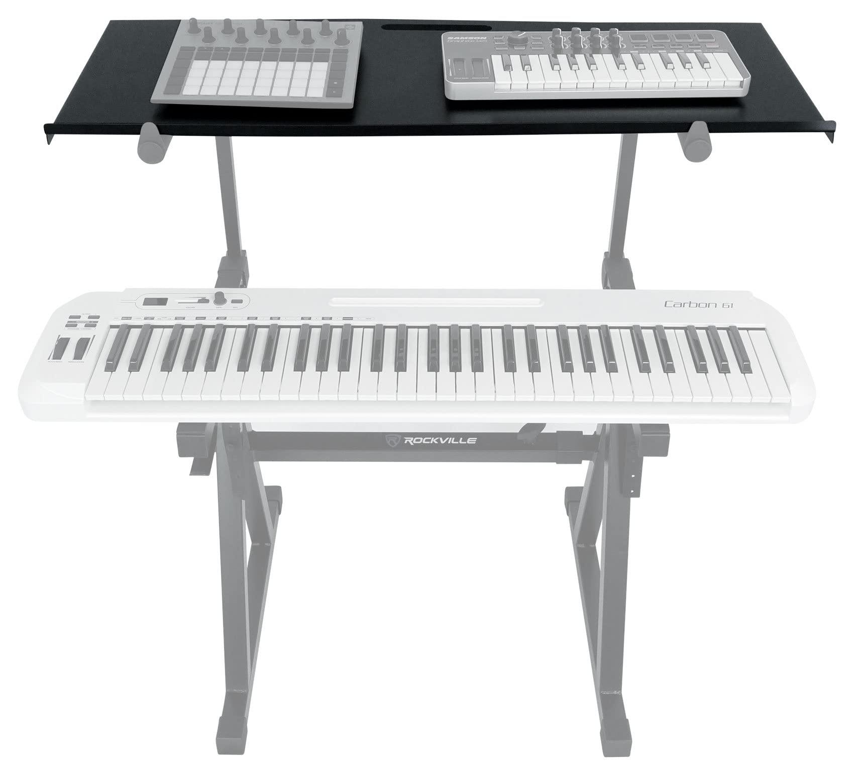 Rockville Z-Shelf Universal Utility Shelf for Z-Stand with Second Tier