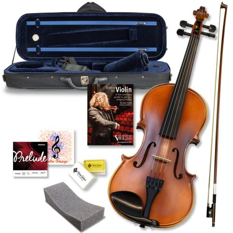 Bunnel Premier Violin Outfit 1/8 Size – Carrying Case and Accessories Included — Solid Maple Wood and Ebony Fittings By Kennedy Violins