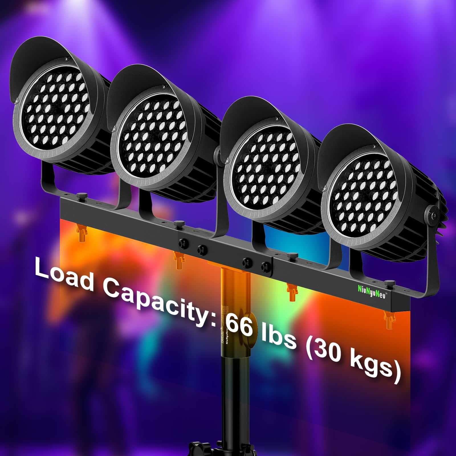 NiuNyuNeu DJ Light T-Bar Extension Cross Bar Mount for Tripod Stand, 2-Pack