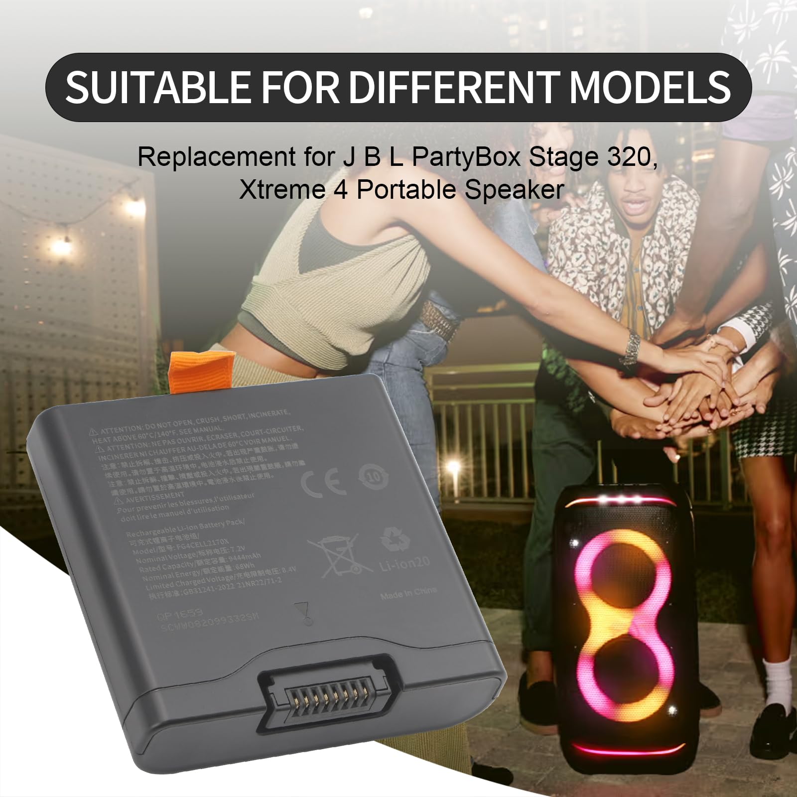 Party Box Stage 320 Spare Battery Replacement for Xtreme 4 Portable Speaker