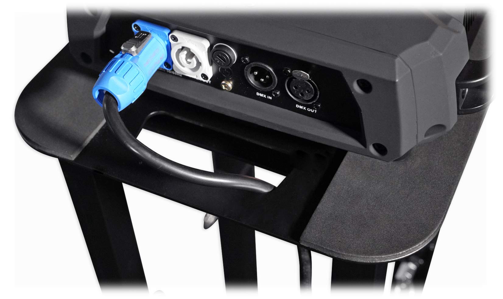 Rockville RTP32B Black Totem Moving Head Light Stand with Scrims and Bags