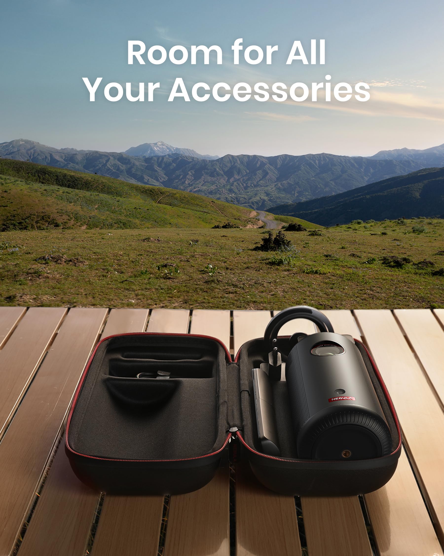 NEBULA Capsule 3 Official All-in-One Travel Case(not for Capsule 3 Laser), Customized for Capsule 3, Adapter, Remote Control, Cables and Stand, Waterproof and Protective Polyester.