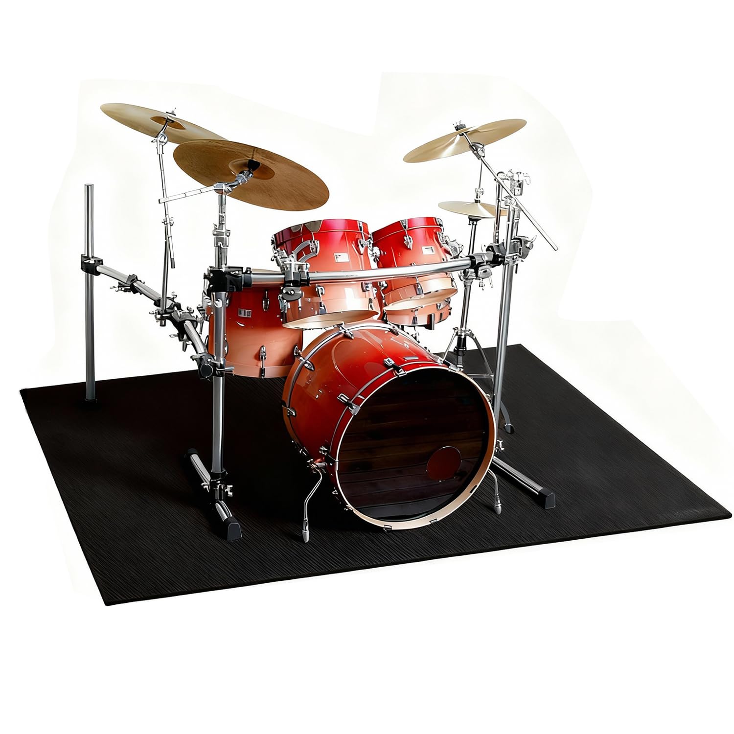 yongjoy Music Rug for Drummers, 5×6 Ft Non-Slip Drum Mat