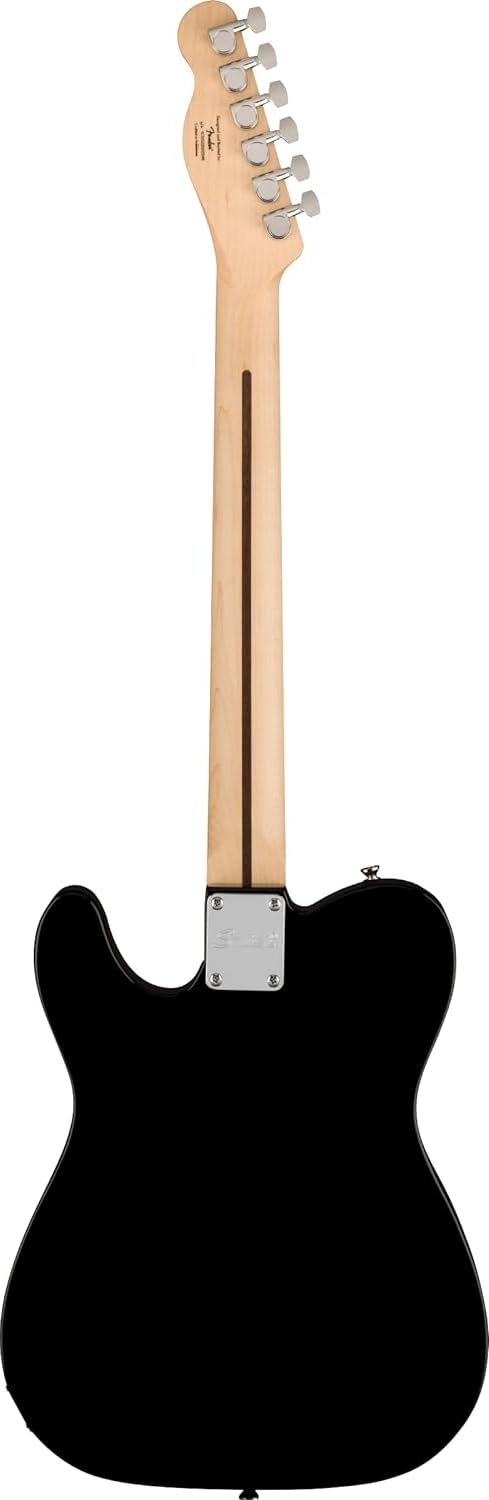 Fender 0373452506 Squire Sonic Telecaster Electric Guitar, Black, Maple Fingerboard
