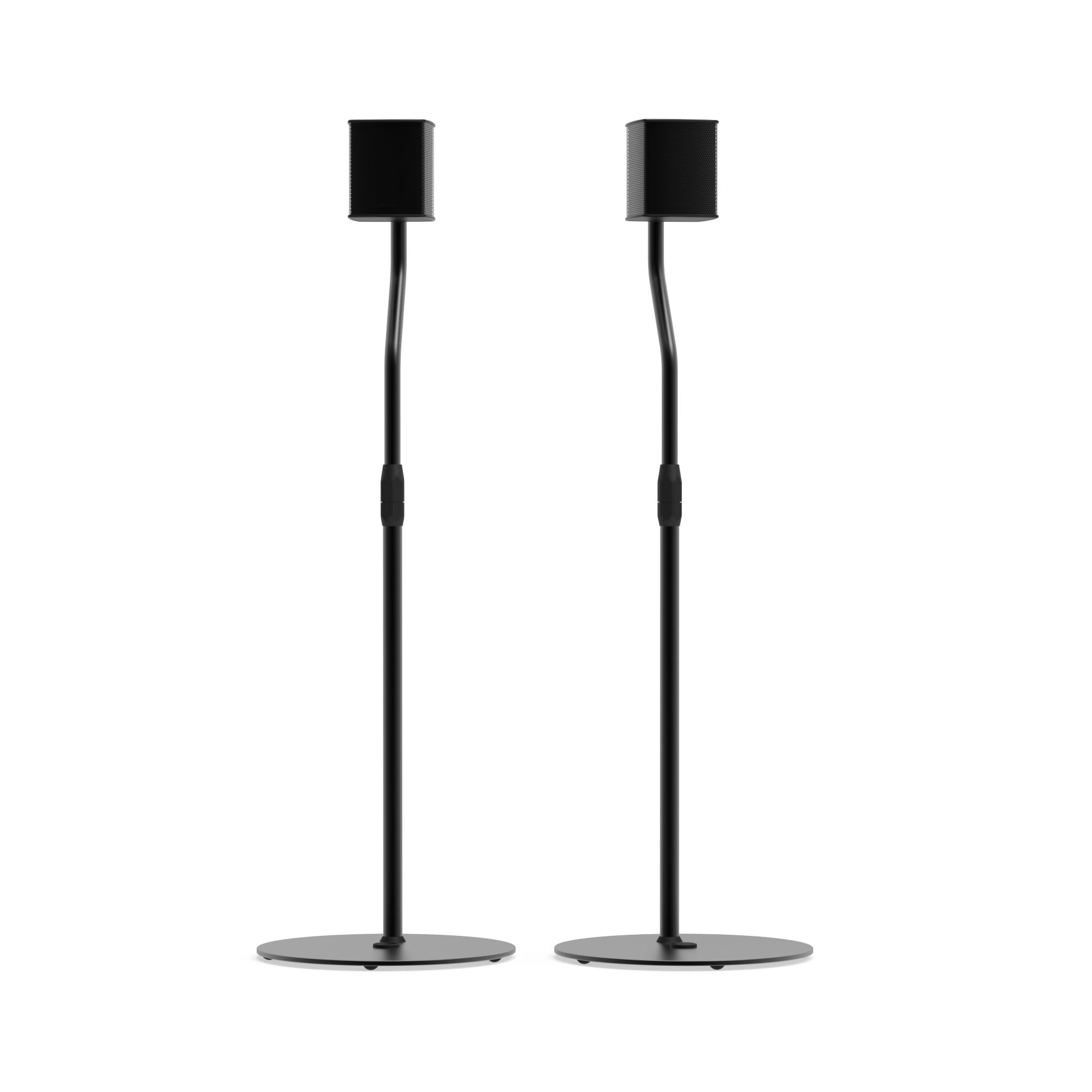 Kanto SLH Universal Height Adjustable Speaker Stands for Satellites up to 9 lbs (4 kg) | Pair | Black