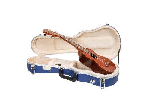 Crossrock Soprano Ukulele Case, Fit for 21 inches | Molded Hardshell with Scratch-Resistant Matte Finish, Security Lock, Accessory Compartment & Shoulder Straps — Vibrant Blue (CRA880SUVB)