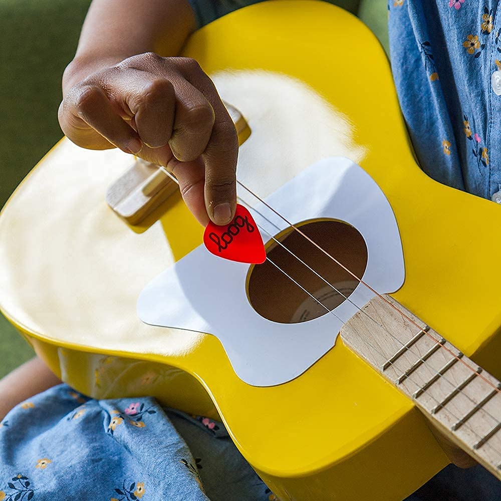 Loog Pro Acoustic kids Guitar 3-strings Ages 6+ Learning App and Lessons Included Red