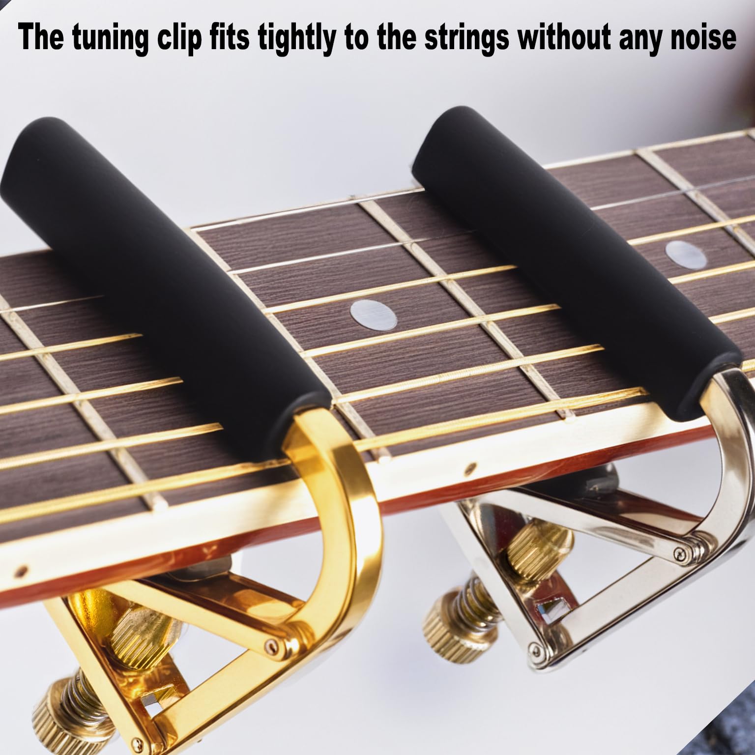 Wrotgt U-Shaped Guitar Capo 304 Stainless Steel | Professional Metal Screw Adjustable Clamp for Acoustic, Electric, Classical Guitars & Bass | Fits 4-12 String & Banjo (9-16″ Radius)