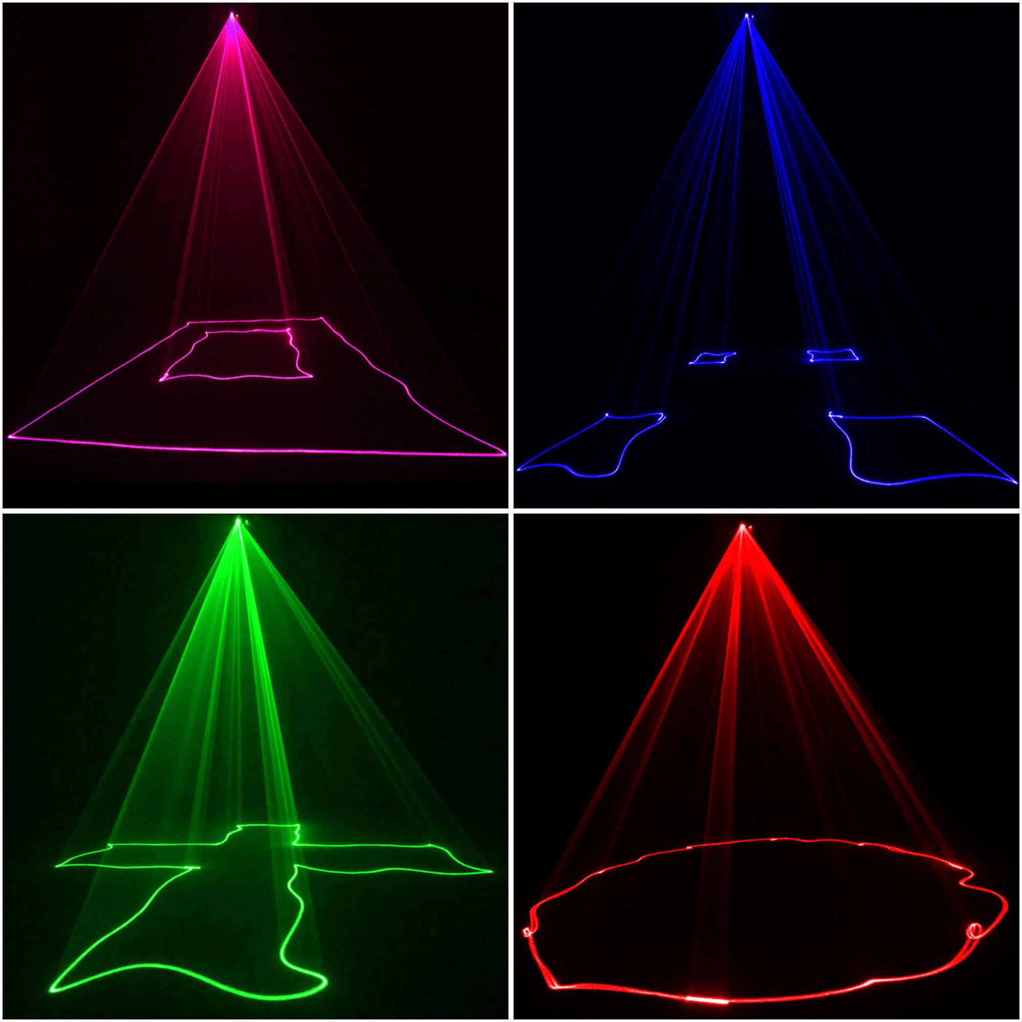 Professional RGB Laser Party Lights,Sound Activated DJ Disco Light,DMX512 Remote Control Scanner Beam Effect Lazer Projector Lighting for Show KTV Bar Club School Dances Corporate Event Mobile DJs