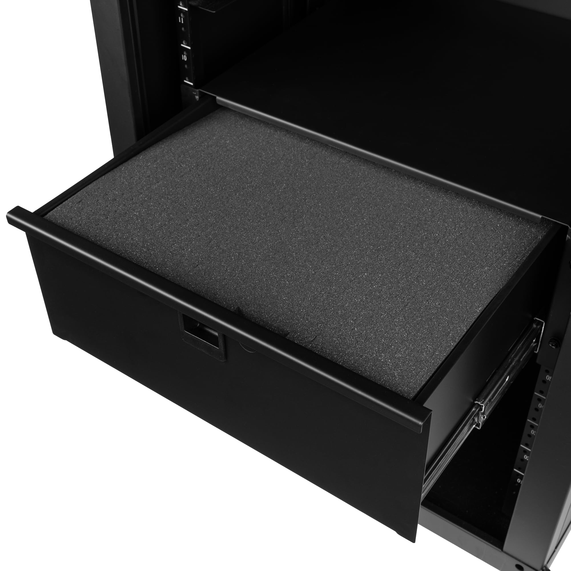 Gator GRW-DRWDF4 Rackworks Standard 4U Rack Mount Drawer with Foam Interior and Lock, 14.2″ Deep ()