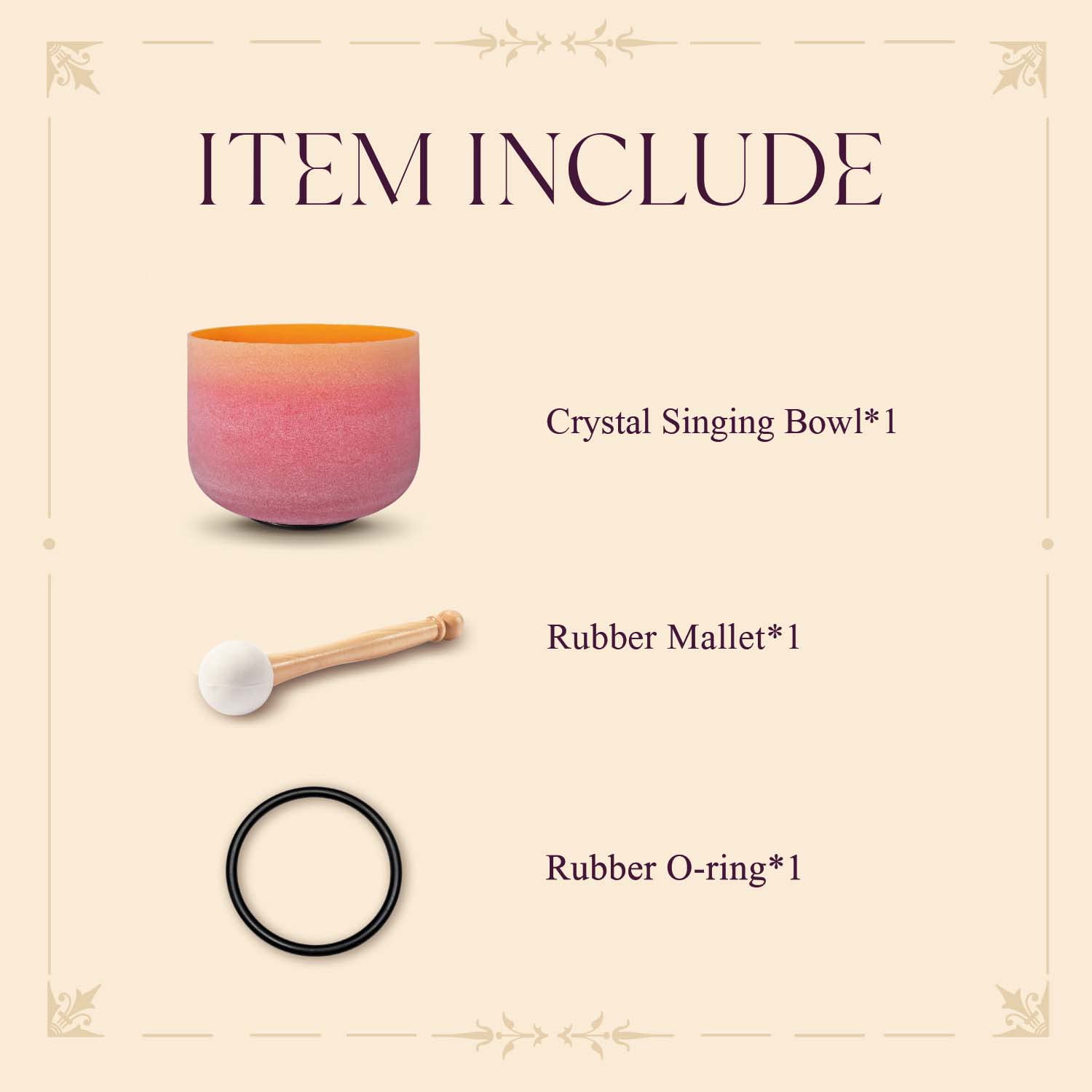 CVNC 8 Inch Rainbow Color Frosted Quartz Crystal Singing Bowl 440HZ E Note
