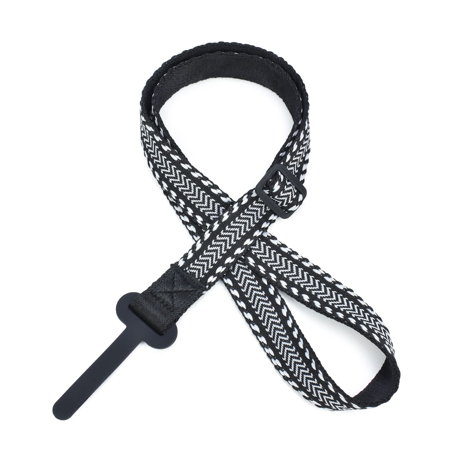 CLOUDMUSIC Ukulele Strap Clip On, White Arrow