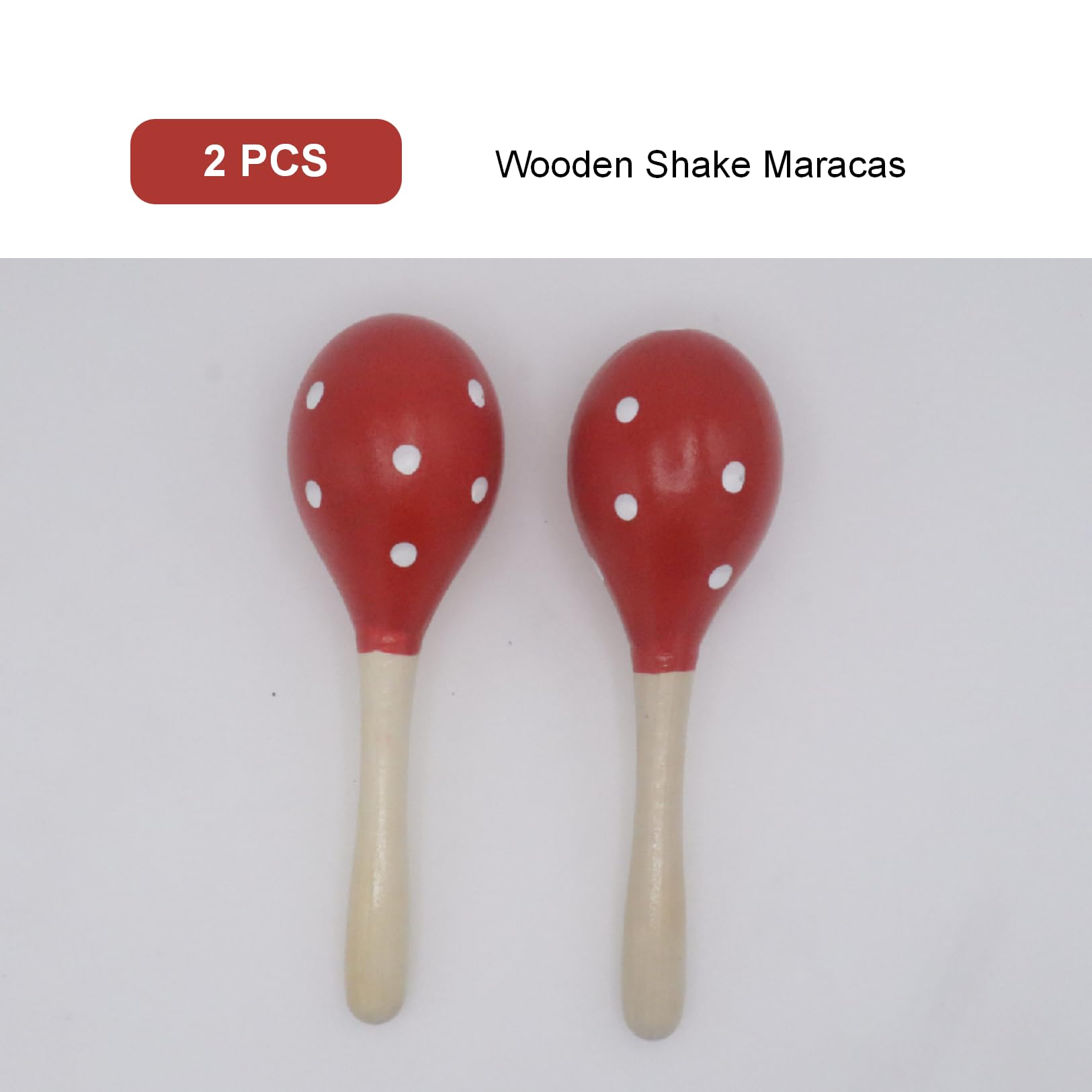 Cheerock 2-Pack Wooden Maracas Set for Rhythm and Latin Percussion