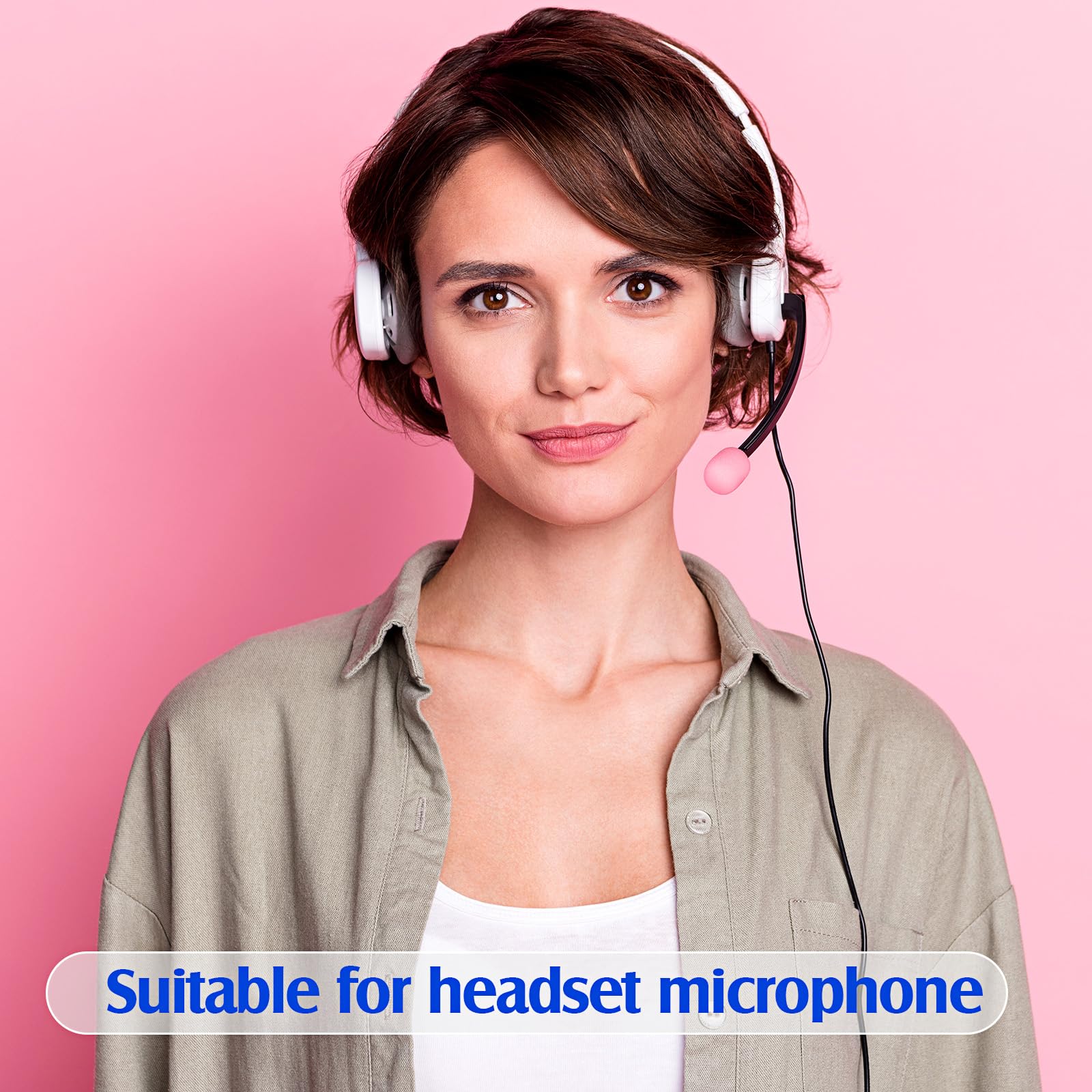 Juexica 30 Pcs Windscreen Foam Compatible with Most Small Microphones