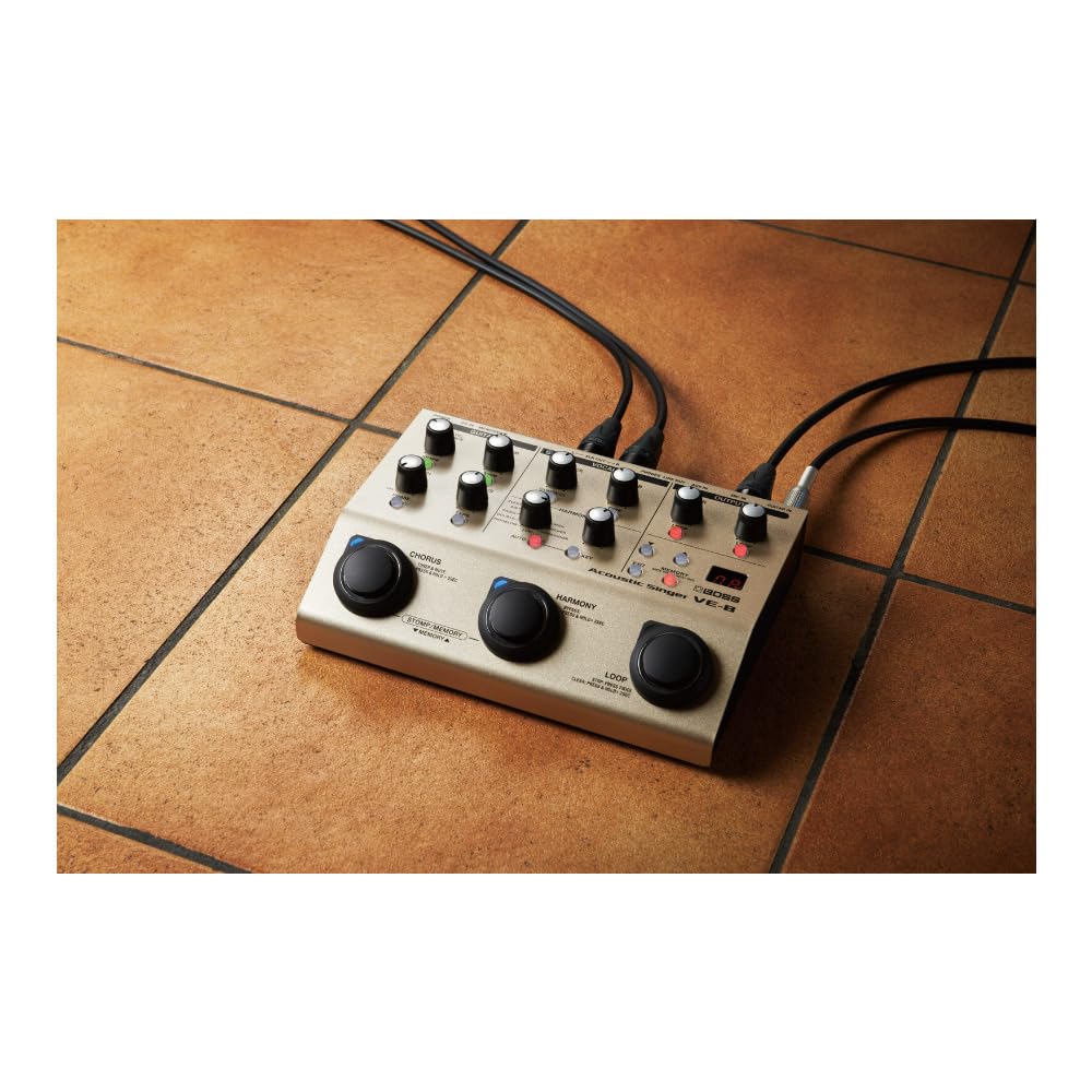 BOSS VE-8 Acoustic Singer | Compact All-In-One Preamp and Effects Solution for Singing Guitarists | Create Natural Harmonies in Real-Time | Studio-Quality Processing | Multiple Vocal Effects | Looper