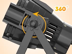 HOLDLAMP Spotlight COB 80W Stage Light Par Lights Party Warm & Cold White Professional DMX Spotlights Portable Strobe Party Light for Church, Concert, Wedding, Theater – 16Packs