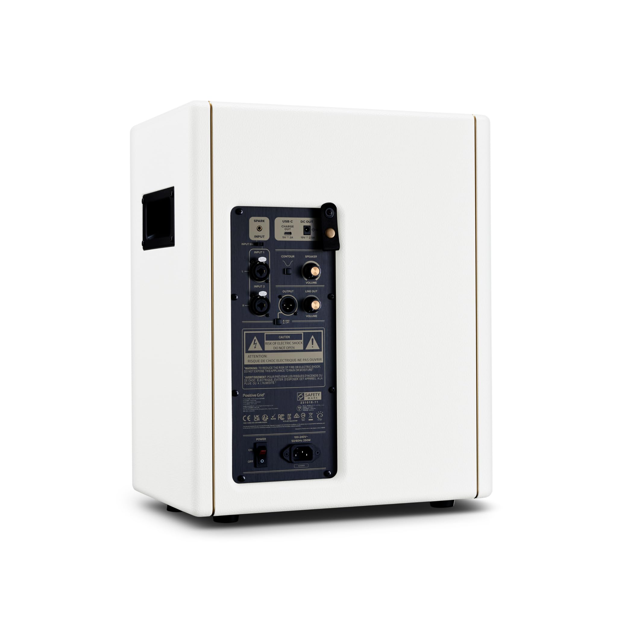 Positive Grid Spark CAB Powered FRFR Cabinet for Amps & Modelers – Pearl