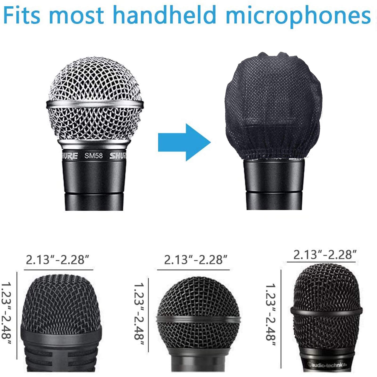Disposable Microphone Hygiene Covers,200 PCS (100 Pack)