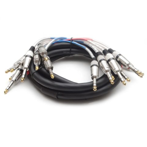 8 Channel 1/4″ TRS Snake Cable – 10 Feet Long – Serviceable Ends – Pro Audio Effects Snake for Live Live, Recording, Studios, and Gigs – Patch, Amp, Mixer, Audio Interface 10′
