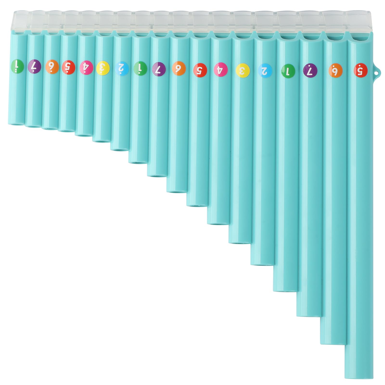 Deekec 18 Pipes Pan Flute C Key – Instrument Design for Easy Play, Perfect for Students and Learning-Beginner-Friendly (Lightblue)