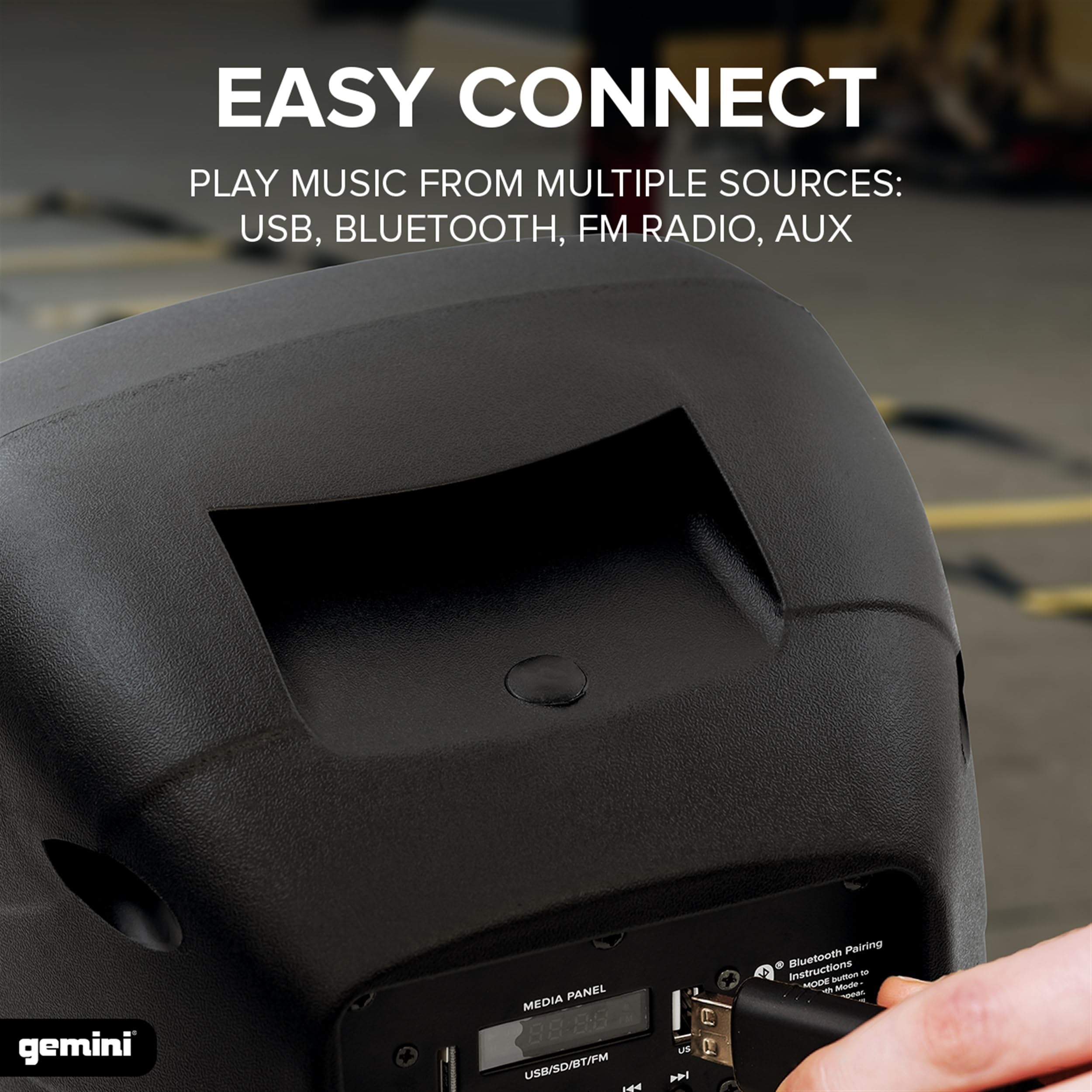 Gemini 8″ Battery Bluetooth PA Speaker, 200 Watts (AS-08TOGO)