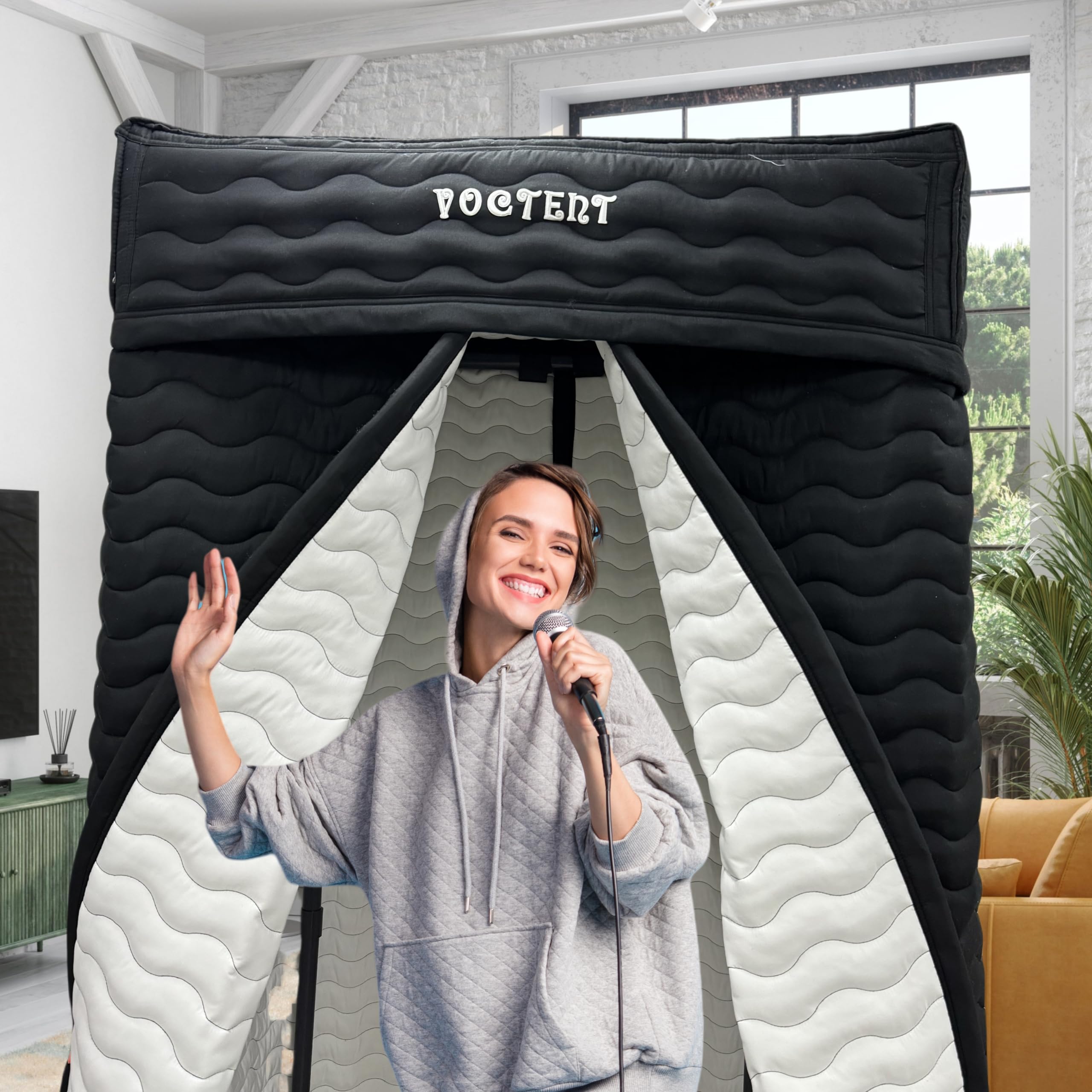 Voctent Portable Vocal Booth for Recording, Sound Booth for Home Studio