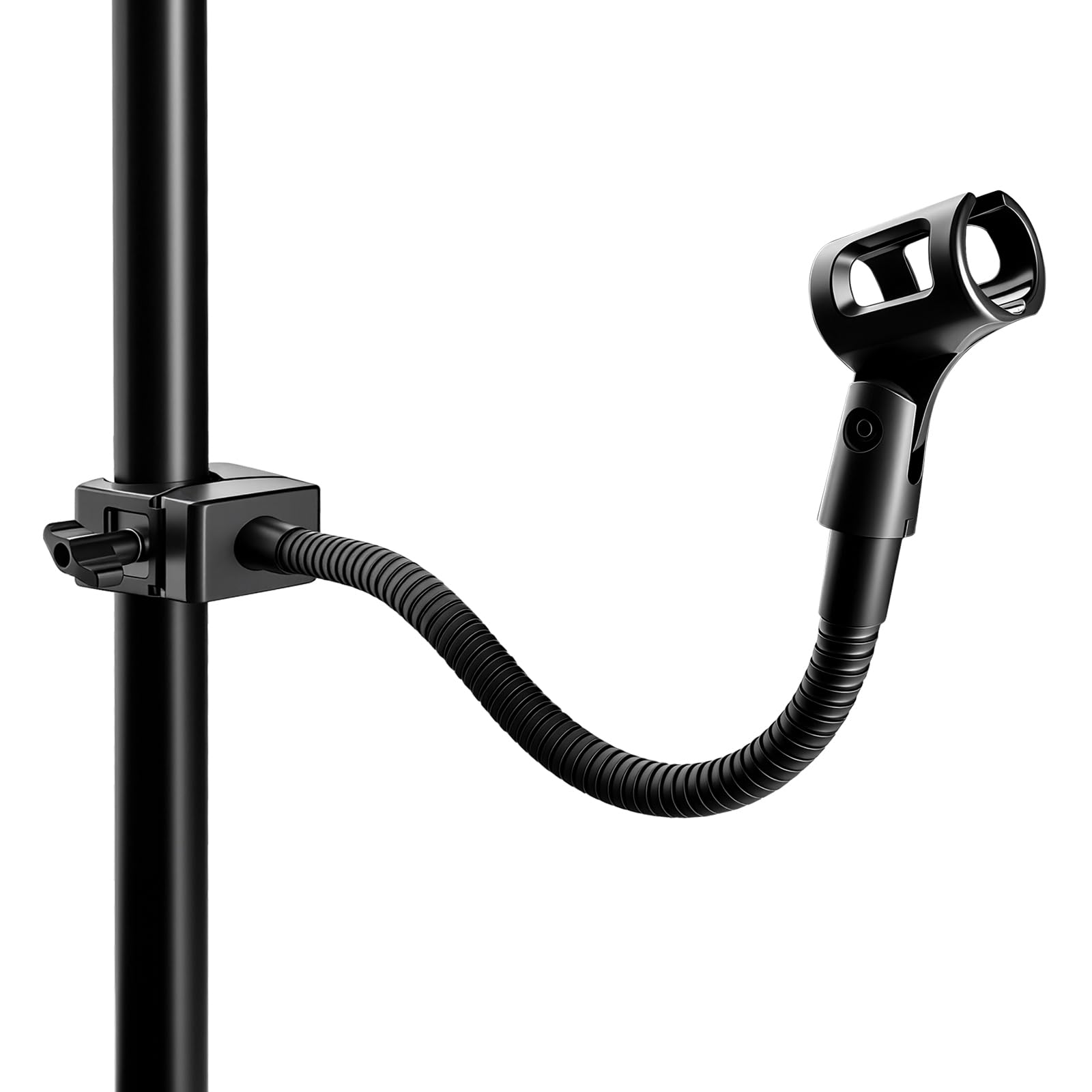 Music Stand Microphone Holder, 13-Inch Gooseneck, Crab Clamp