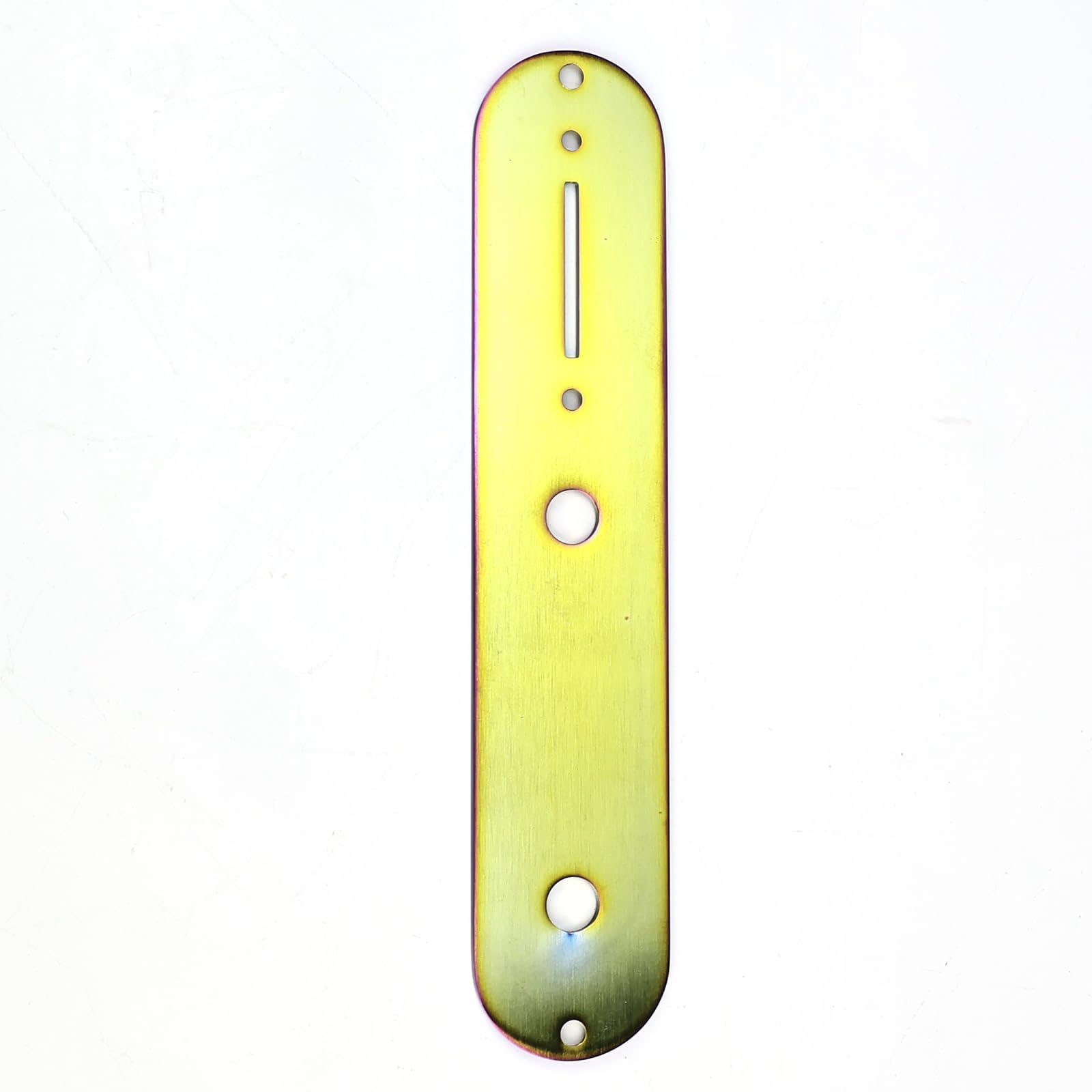 OVSAL Stainless Steel Engraved Telecaster Control Plate 2-Hole Mount 9.5mm (3/8″) CNC Electric Guitar Control Plate Compatible with Most Fender Tele Style Guitar Replacement Parts(Purple)