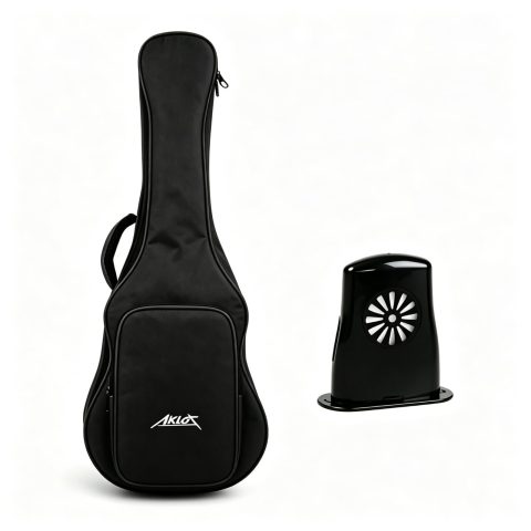 AKLOT 32 inch Gig Bag Carry Handle Case for 30＂ Baritone Ukulele 32″ Bass Ukulele Guitalele 12MM Thick Padding with Humidifier