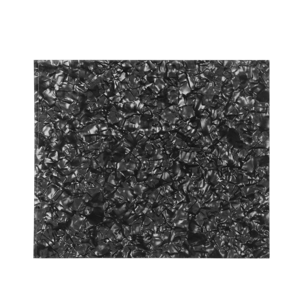 25x20cm Self-Adhesive Acoustic Guitar Pickguard Sheet, Blank DIY Scratch Plate Material Black Pearl