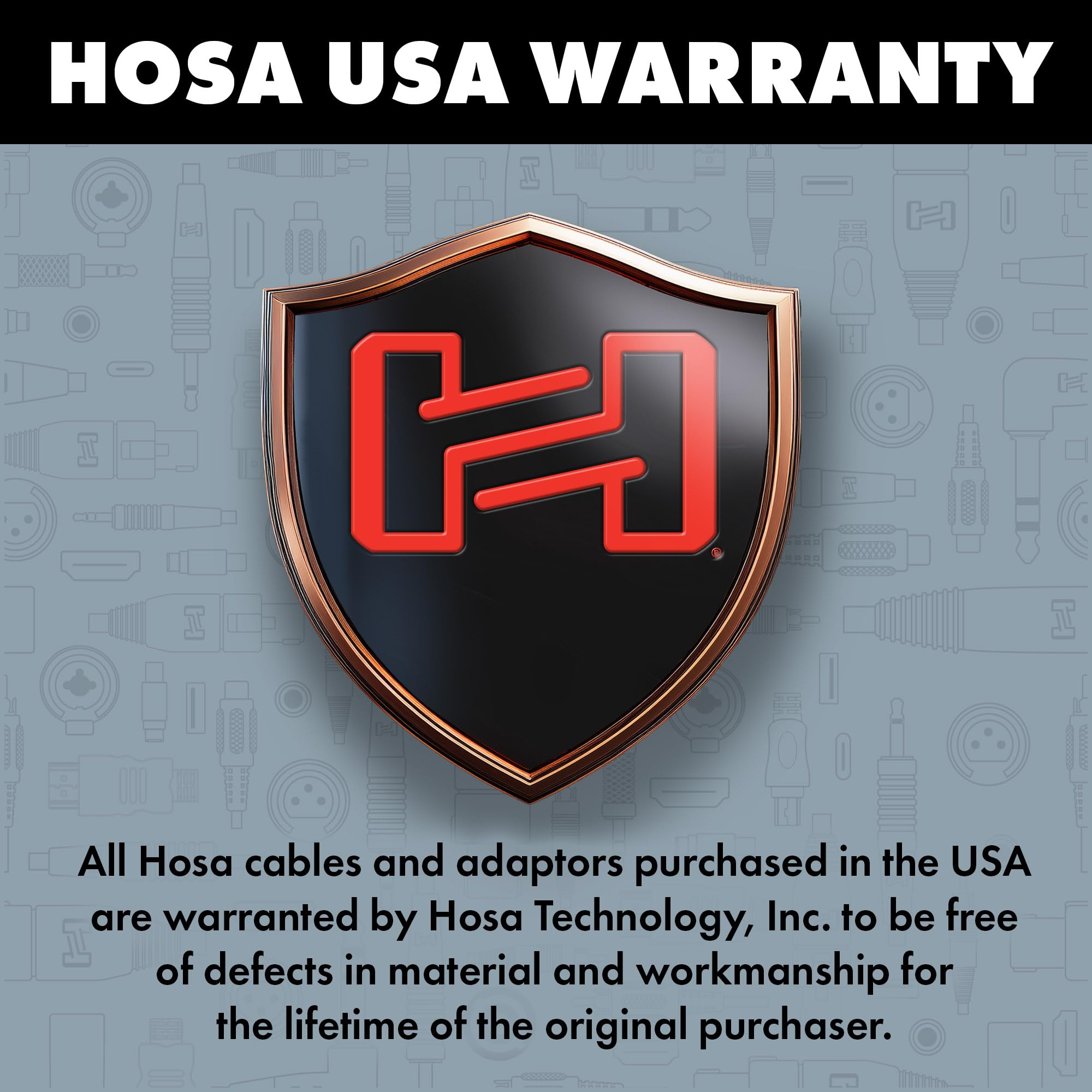 Hosa GTR-210 Guitar Cable, Straight to Same, 10 Feet