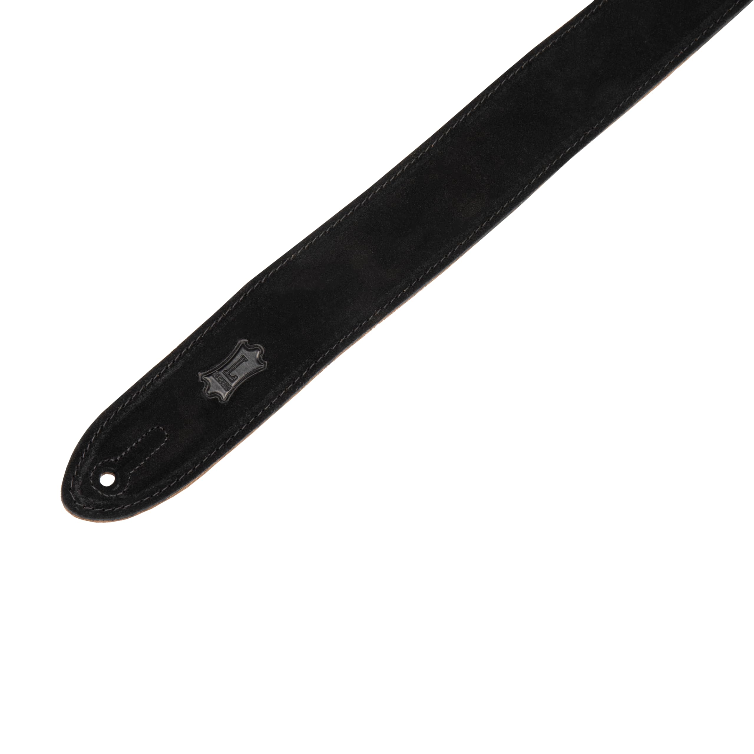 Levy’s Leathers Simply Suede Series 2″ Guitar Strap with Loop and Ladder Height Adjustment, Black (MS12-BLK)