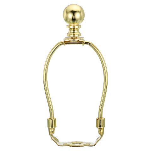 PATIKIL 5 Inch Lamp Harp Kit with Finial, 1 Set Gold Bracket Holder